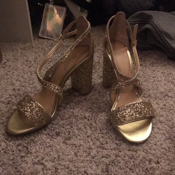 cook block heel glitter sandal